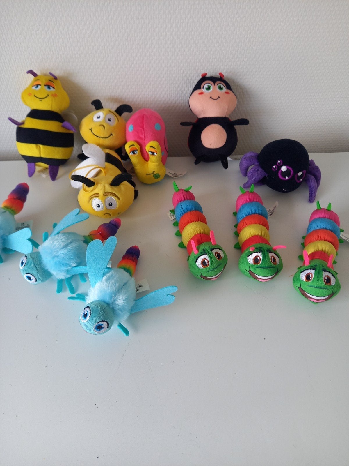 Lidl mini knuffels: bijen, rupsen, lieveheersbeestje, spin, Lidl, Overige karakters, Overige typen, Ophalen of Verzenden
