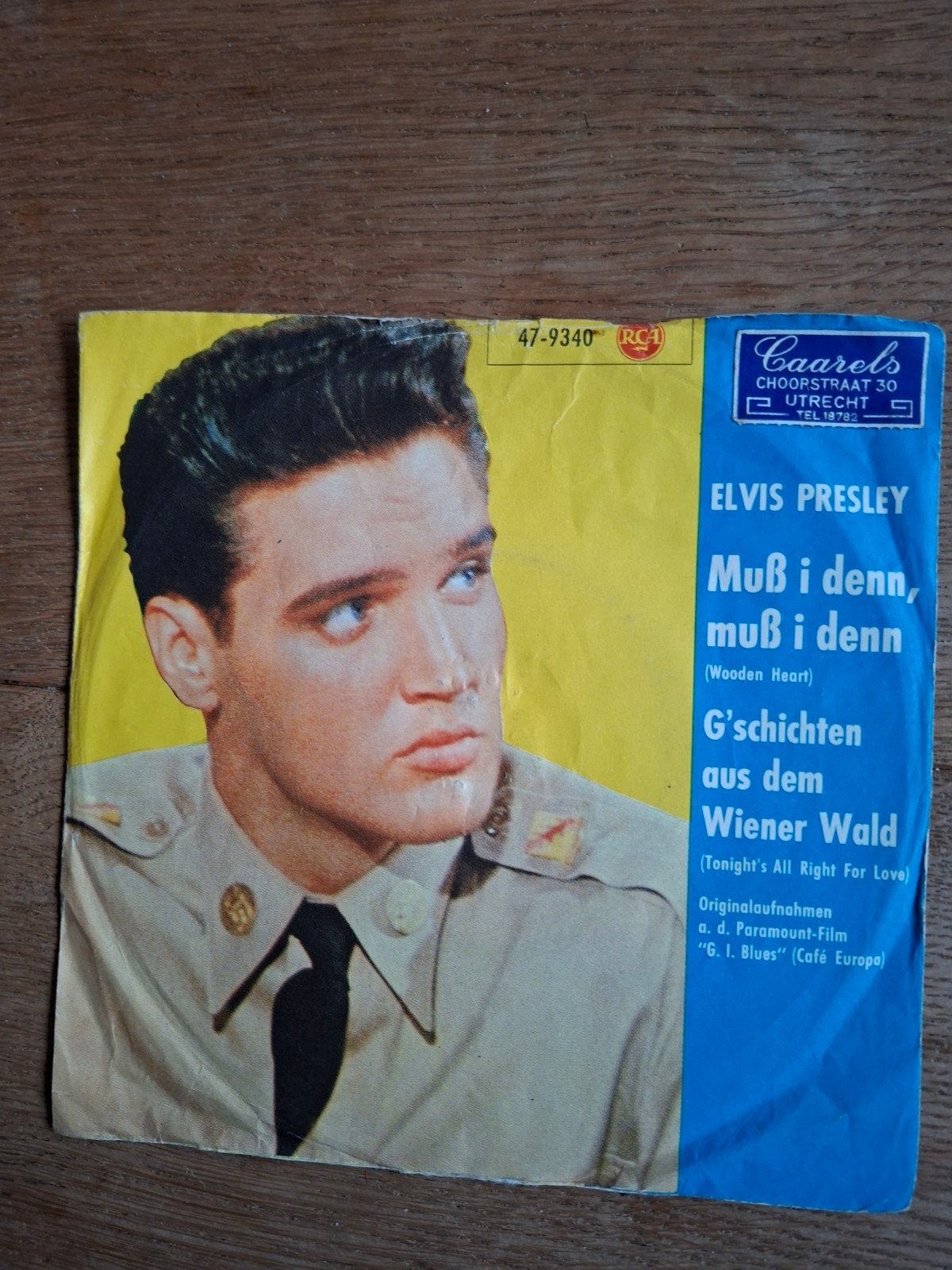 Elvis Presley - Muß i denn, muß i denn (Wooden Heart) Single, Fotohoes, Ophalen of Verzenden, Gebruikt, Pop