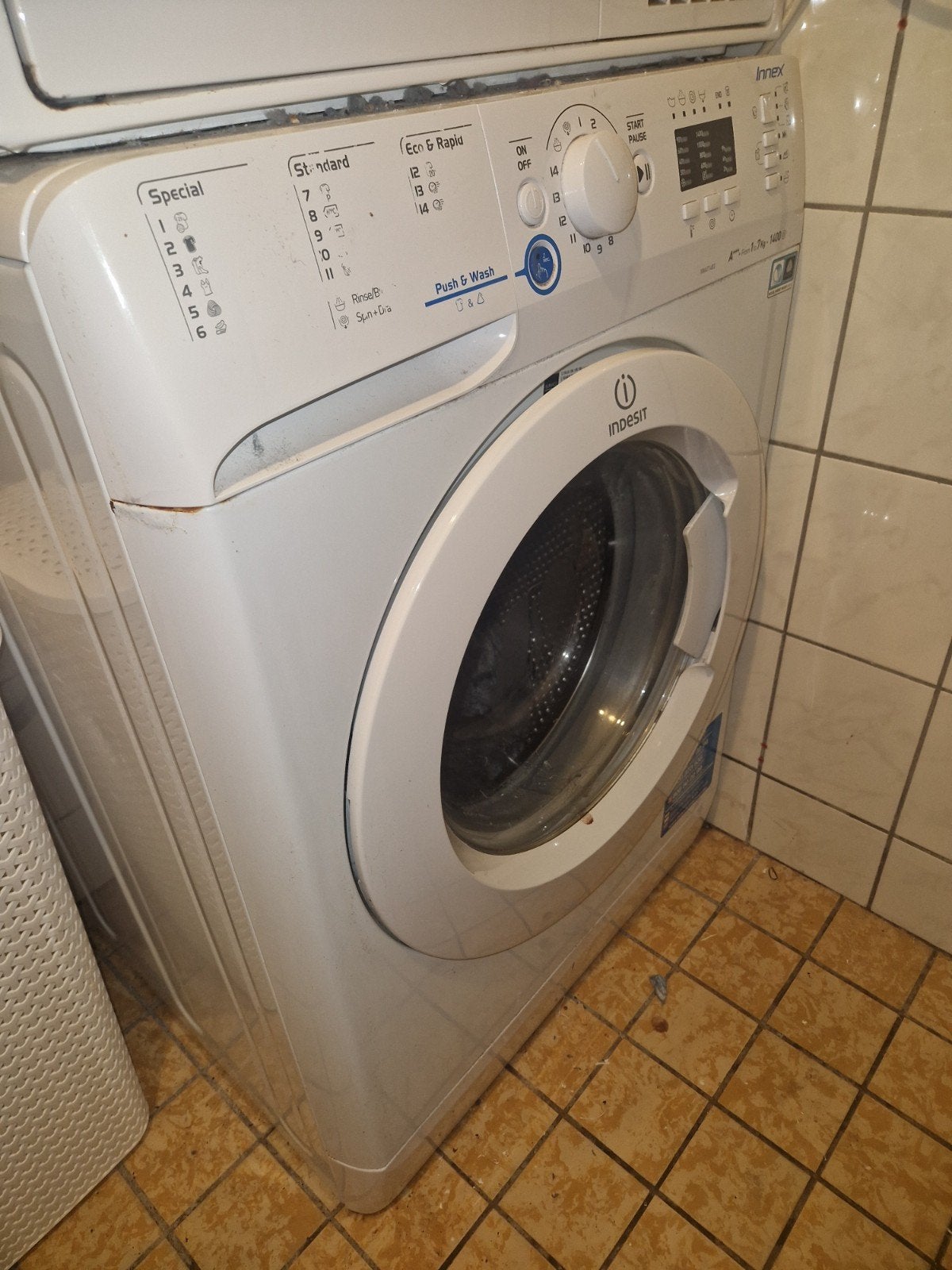 Indesit Wasmachine - Voorlader OUD IJZER!!!!, Witgoed en Apparatuur, Ophalen, Gebruikt, Voorlader, Kort programma