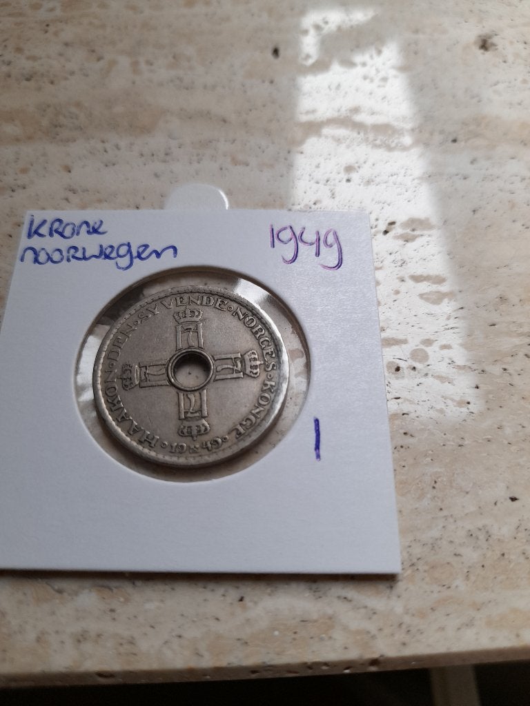 Krone 1949 Noorwegen, Ophalen of Verzenden, Overige landen, Losse munt