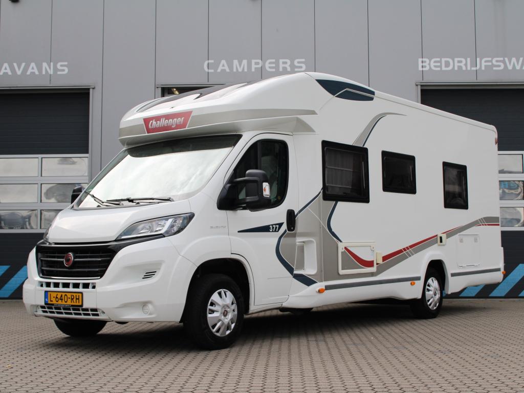 Challenger Mageo 377 Lage enkele bedden Hefbed, Caravans en Kamperen, Campers, Ringverwarming, Fiat, Bedrijf, Challenger