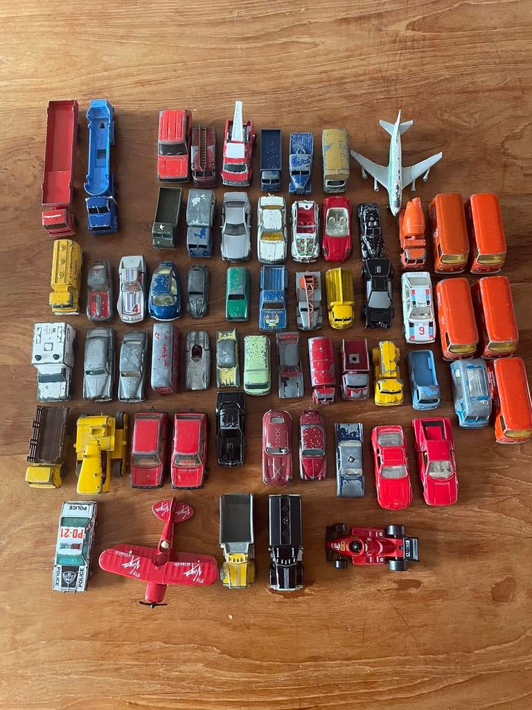 Auto’s van metaal div van het merk Matchbox 40 jaar oud, Ophalen, Gebruikt