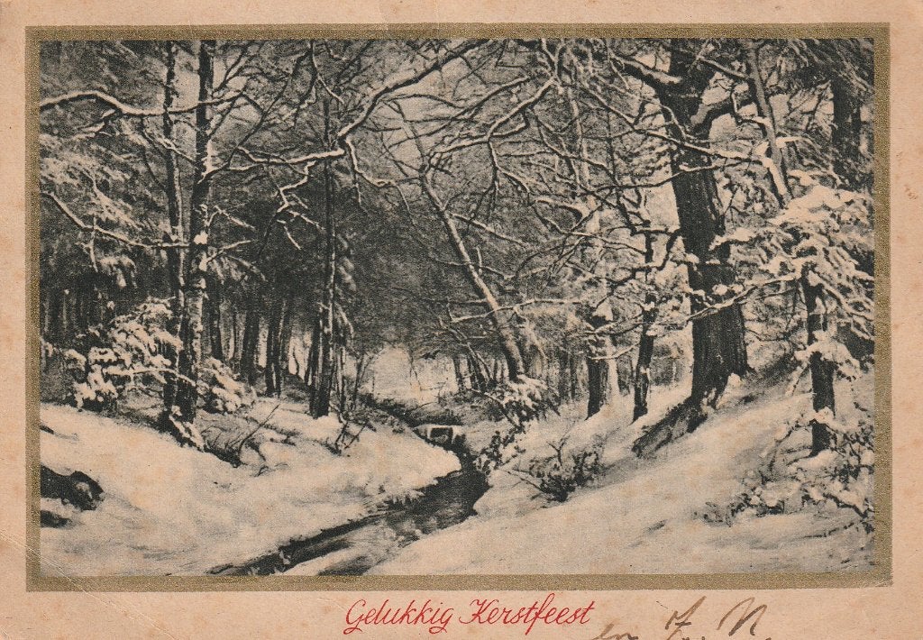 Gelukkig Kerstfeest 1946, Ophalen of Verzenden, 1940 tot 1960, Gelopen, Feest(dag)