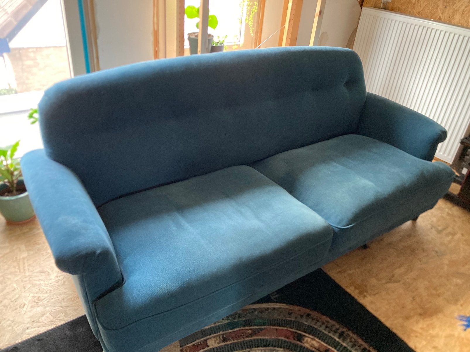 IKEA ESSABODA bank - blauw - driezitter, Huis en Inrichting, Ophalen, Stof, Driepersoons, 75 tot 100 cm