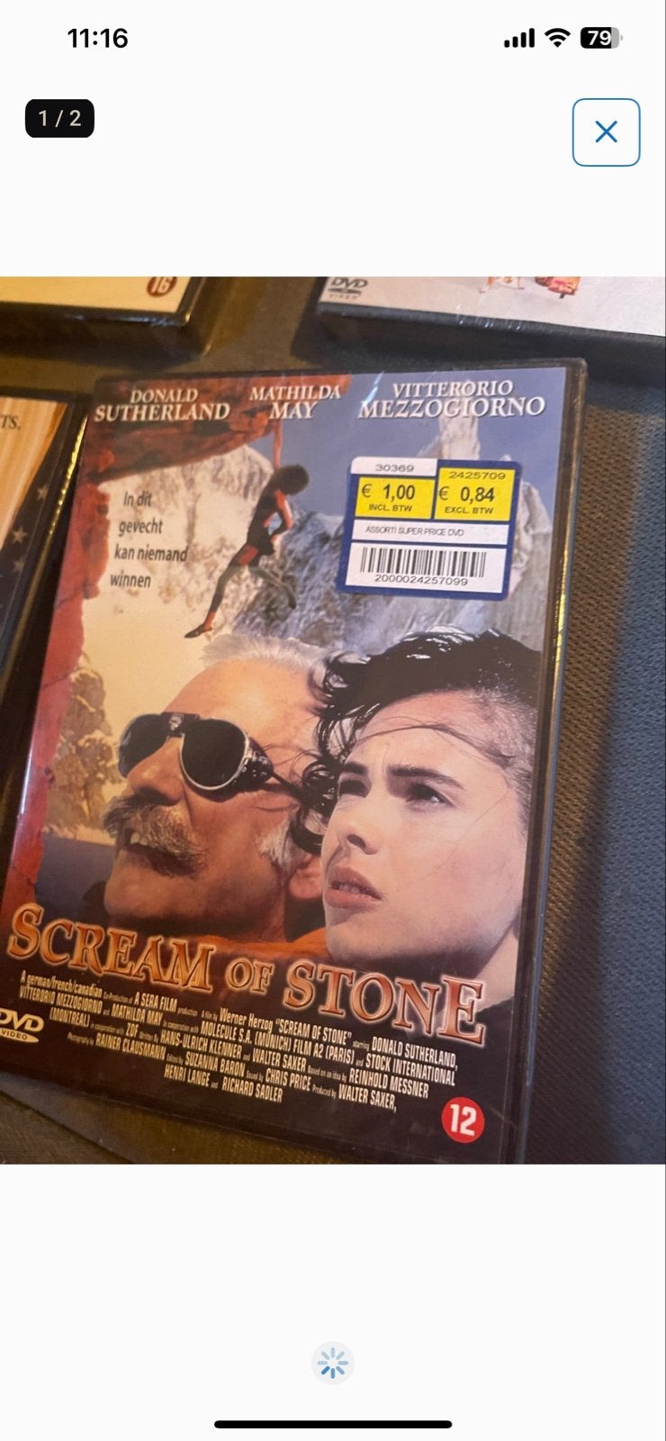Scream of Stone - Spannende Bergfilm op DVD, Nederlands, Overige genres, Ophalen of Verzenden, Vanaf 12 jaar