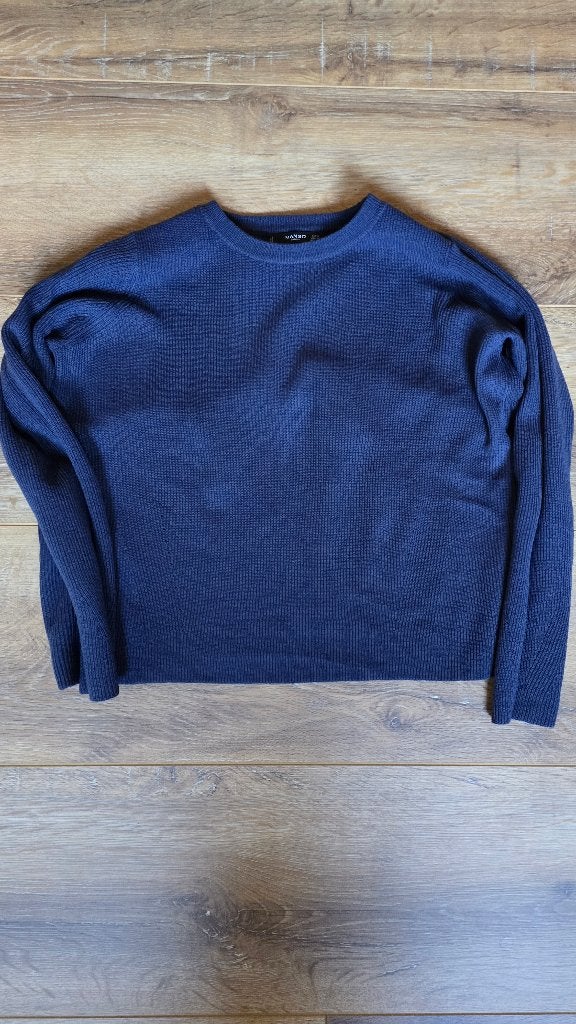 Nieuwe blauwe trui van Mango met open rug, maat S, Mango, Blauw, Nieuw, Ophalen of Verzenden