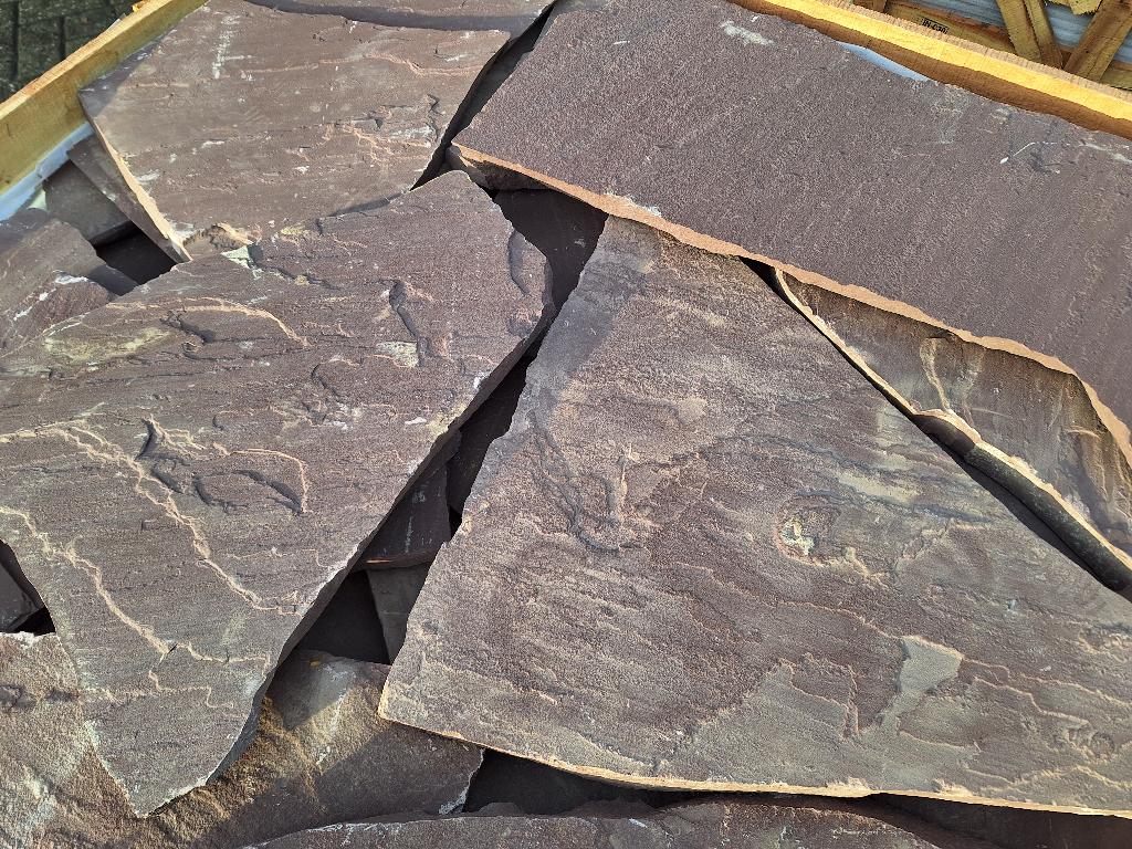 flagstones Mandana Red Sandstone € 29,95 m2 op=op, Ophalen of Verzenden, Nieuw, Natuursteen, Terrastegels