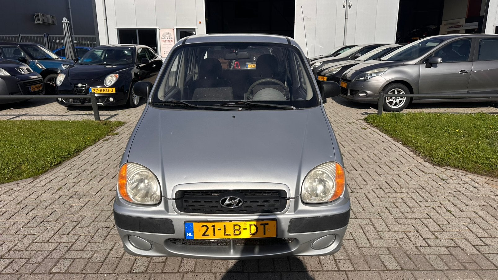 Hyundai Atos 1.0 I 2002 Grijs Airco, Auto's, Voorwielaandrijving, 4 cilinders, Origineel Nederlands, Bedrijf