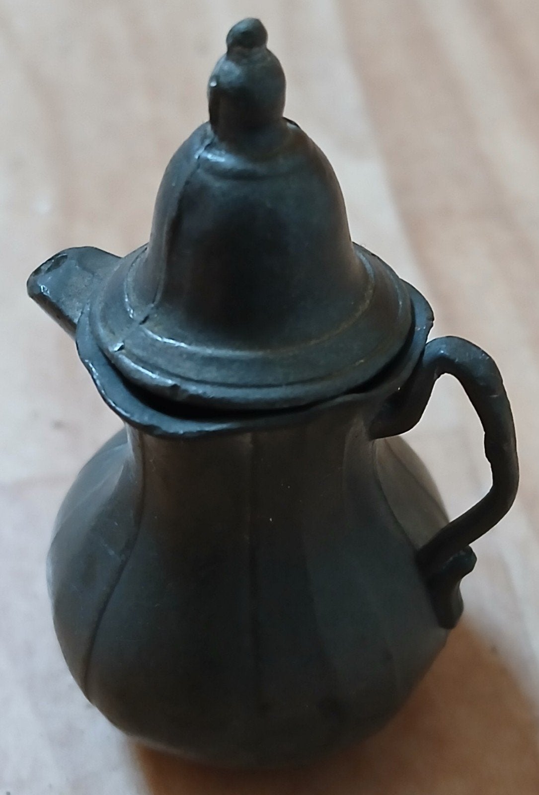 Miniatuur tinnen theepotje - 5,5 cm hoog, Ophalen of Verzenden