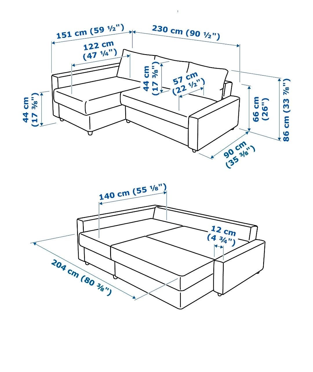 Foto 5 van IKEA FRIHETEN slaapbank - Grijs, met opbergruimte