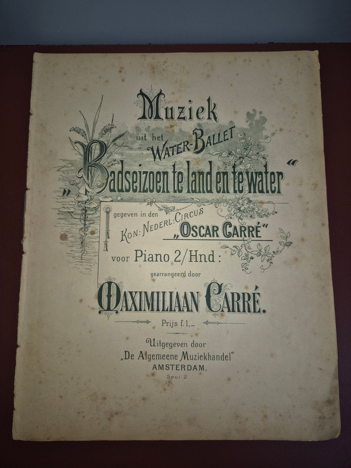 Muziek uit het Water Ballet "Badseizoen te land en te water", Ophalen of Verzenden