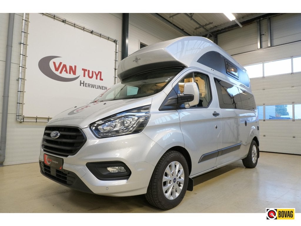 Ford Nugget PLUS Hoog dak Automaat / OFF GRID / FULL OPTIONS, Caravans en Kamperen, Automaat, Buscamper of Camperbus, Diesel, ABS