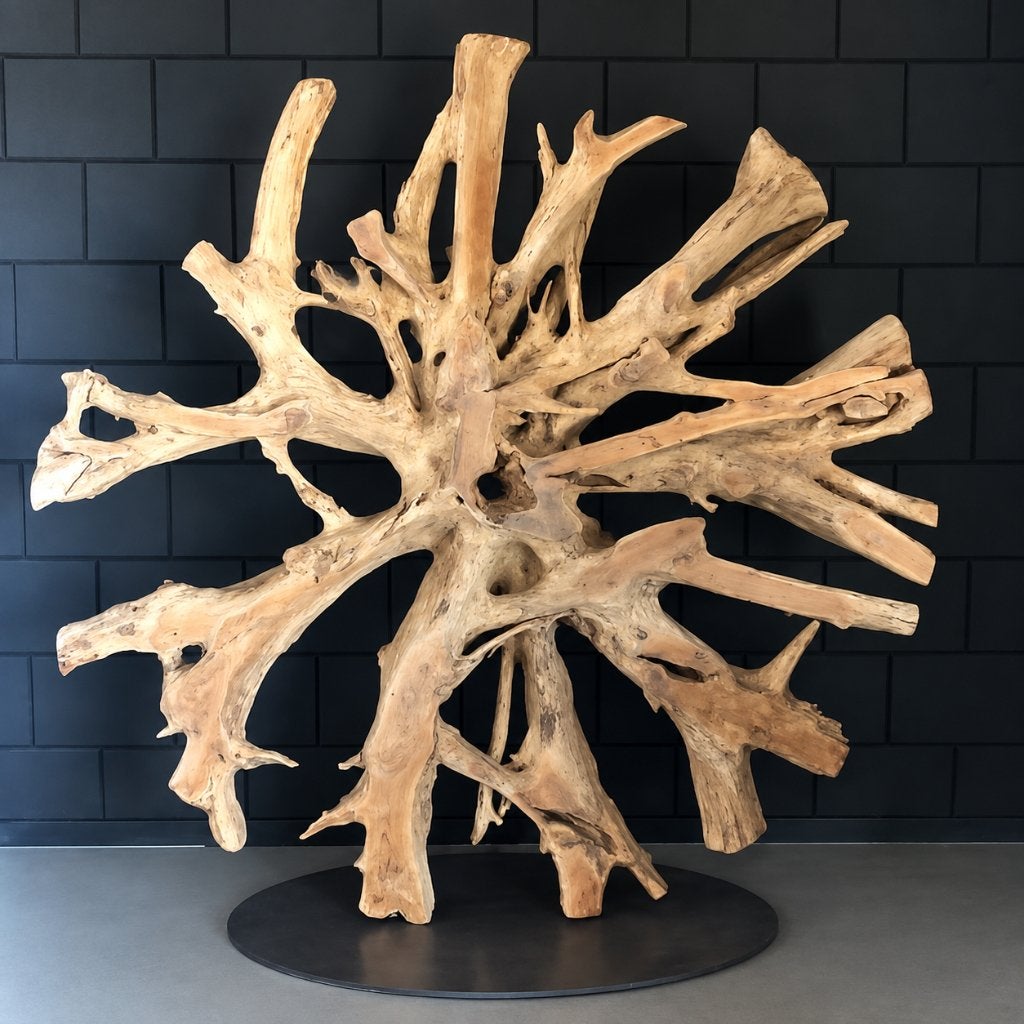 Unieke teak wortel roomdivider – echte eyecatcher, Huis en Inrichting, Ophalen, Nieuw