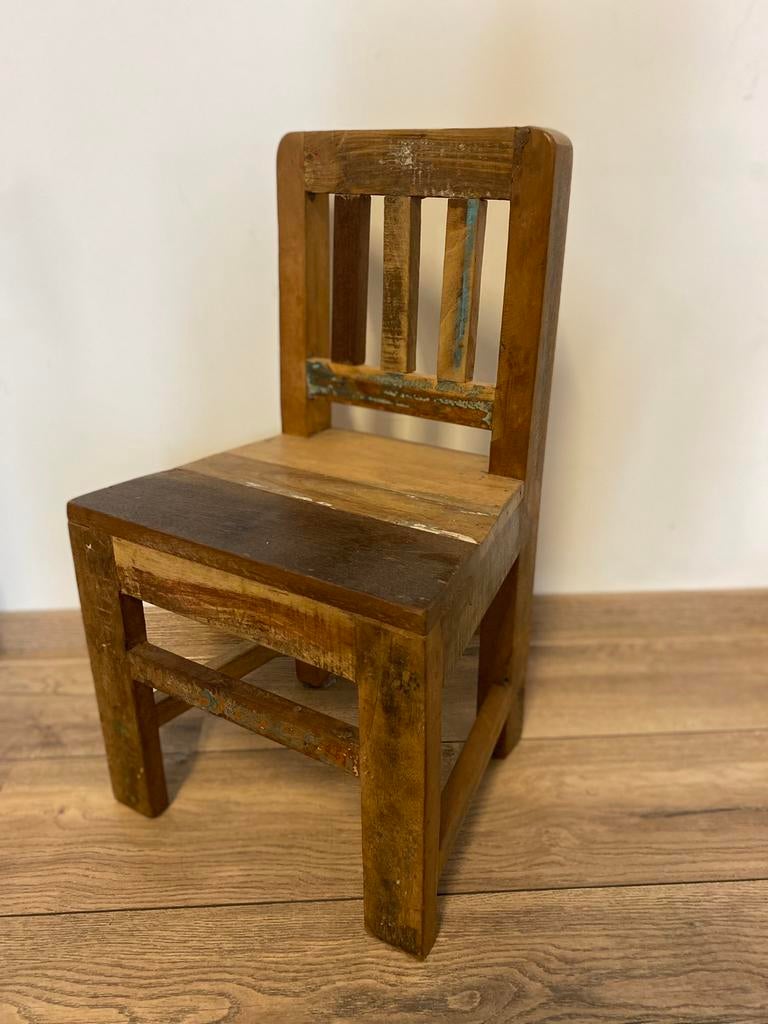 Houten Kinderstoel - Scrapwood Design, Ophalen, Gebruikt, Overige typen