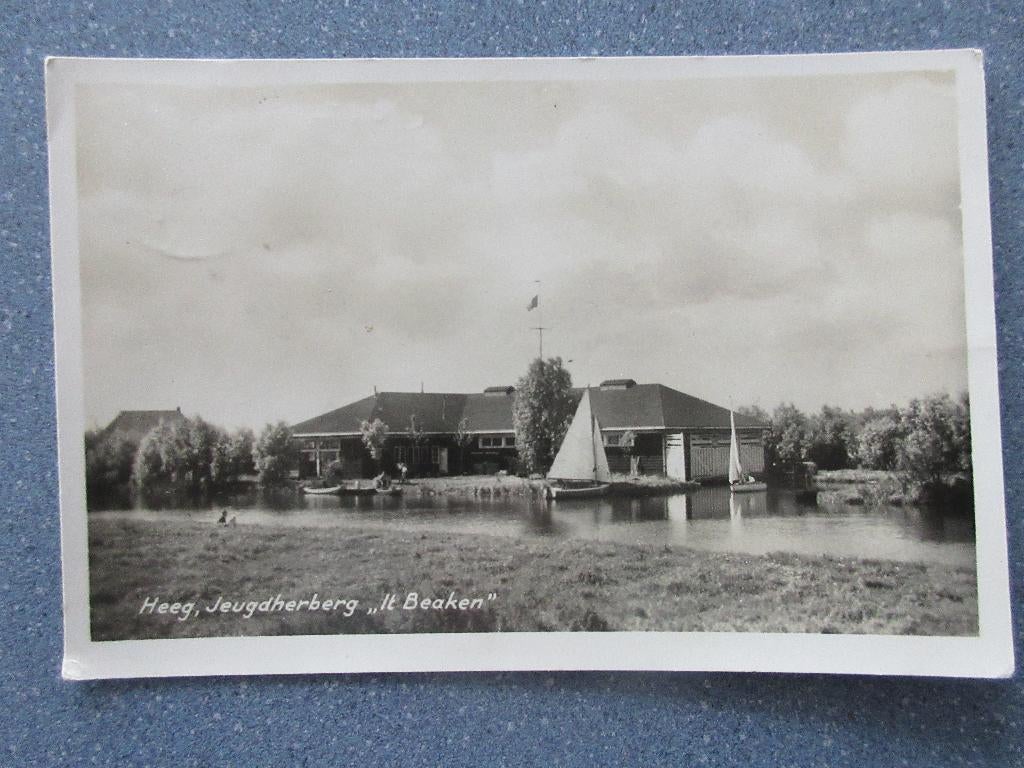 Heeg, jeugdherberg It Beaken, Verzenden, 1940 tot 1960, Gelopen, Friesland
