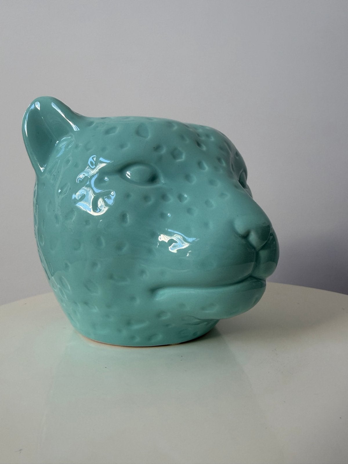 Turquoise HEMA-vaas: Ø8  14 cm hoog, Ophalen of Verzenden