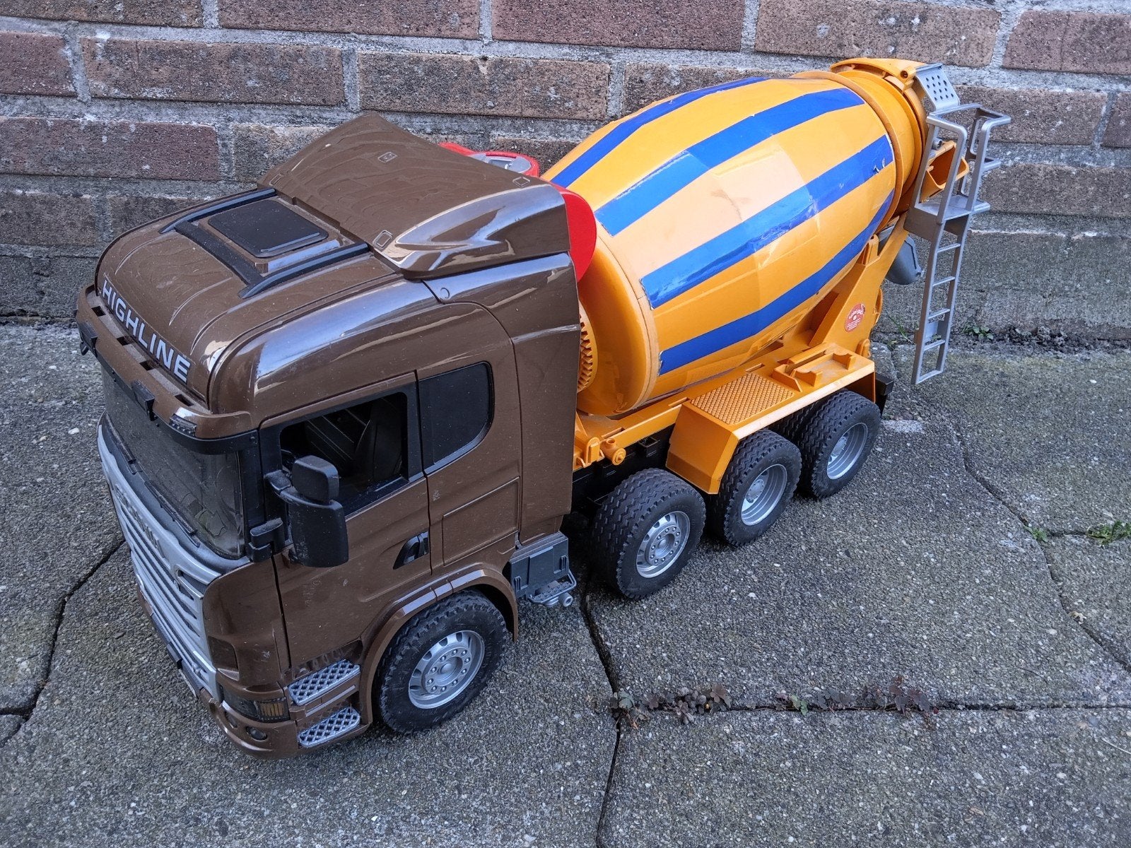 Bruder Scania Betonmixer 4-asser, Ophalen, Gebruikt, Schaal 1:16, Auto onroad