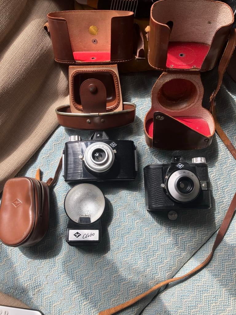 Agfa Clack en Click-I camera's met accessoires, Ophalen of Verzenden, Gebruikt, Compact, Overige Merken