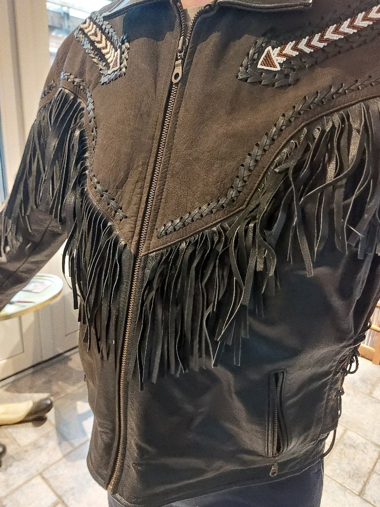 Leren biker jack mt 54/56, Motoren, Kleding | Motorkleding, Jas | leer, Heren, Tweedehands, Ophalen of Verzenden