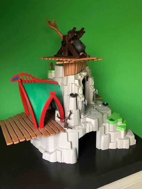 Playmobil Burcht met toebehoren(H 48cm--Br46cm--Diep 38cm), Complete set, Ophalen of Verzenden, Zo goed als nieuw, Kasteel/Fort