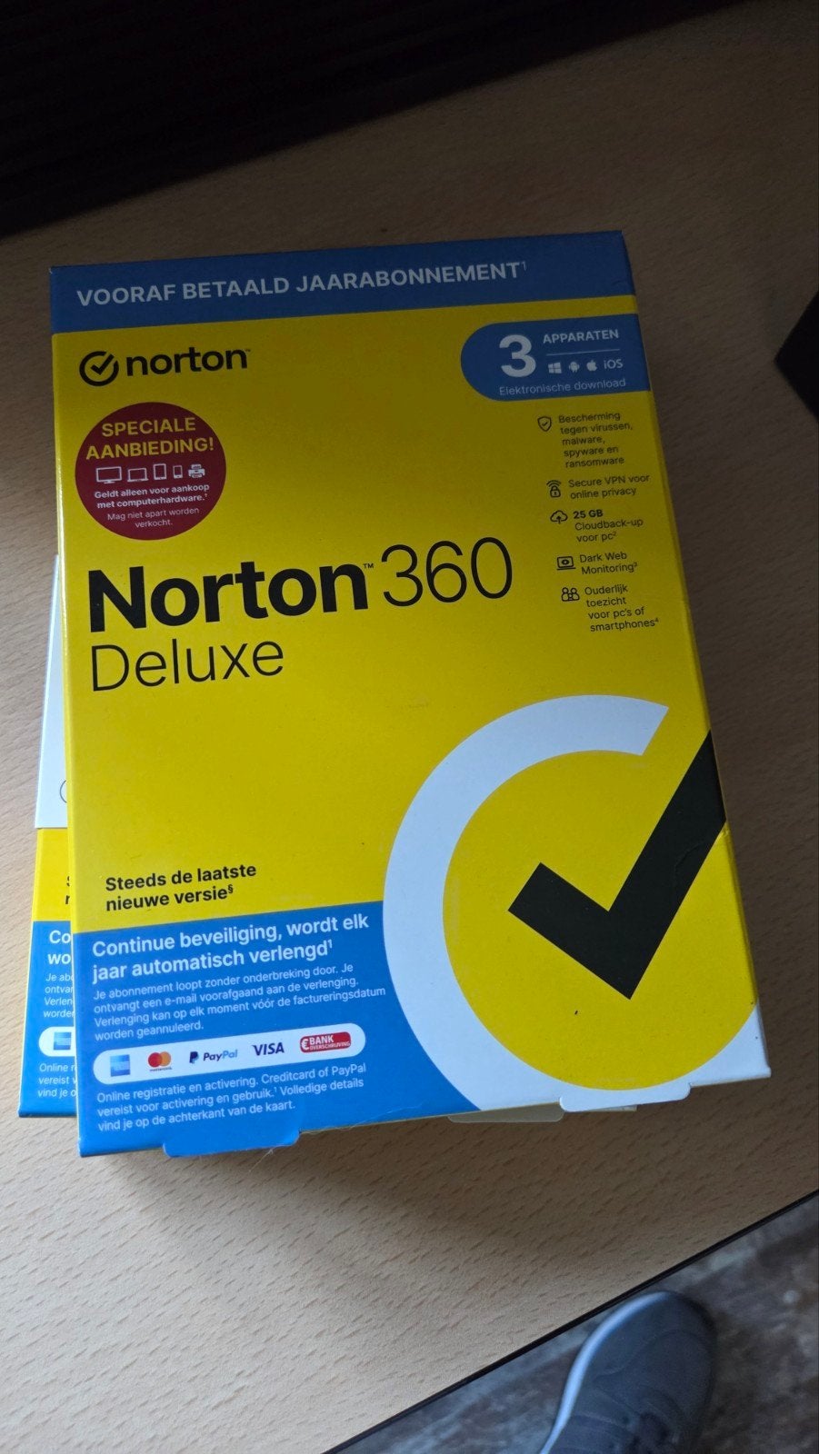 Norton 360 Deluxe - 3 apparaten, 1 jaar abonnement, Computers en Software, Antivirus- en Beveiligingssoftware, Ophalen, Nieuw