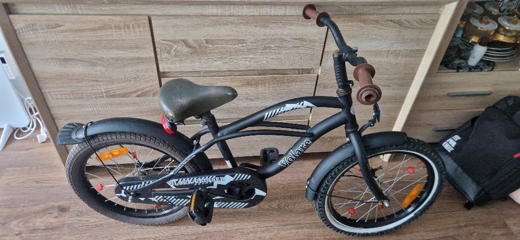 Stoere Volare Black Cruiser jongensfiets, Terugtraprem, Ophalen, Overige merken, 16 tot 20 inch
