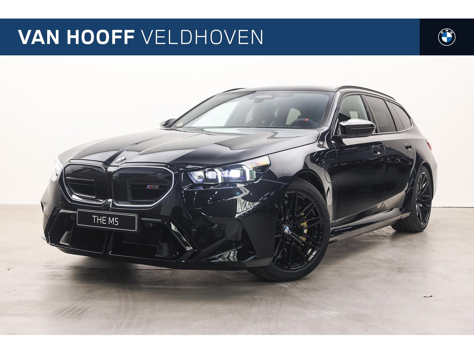 BMW 5 Serie Touring M5 Automaat / Panoramadak / M Drive Prof, 4395 cc, Zwart, Leder, Hybride Elektrisch/Benzine