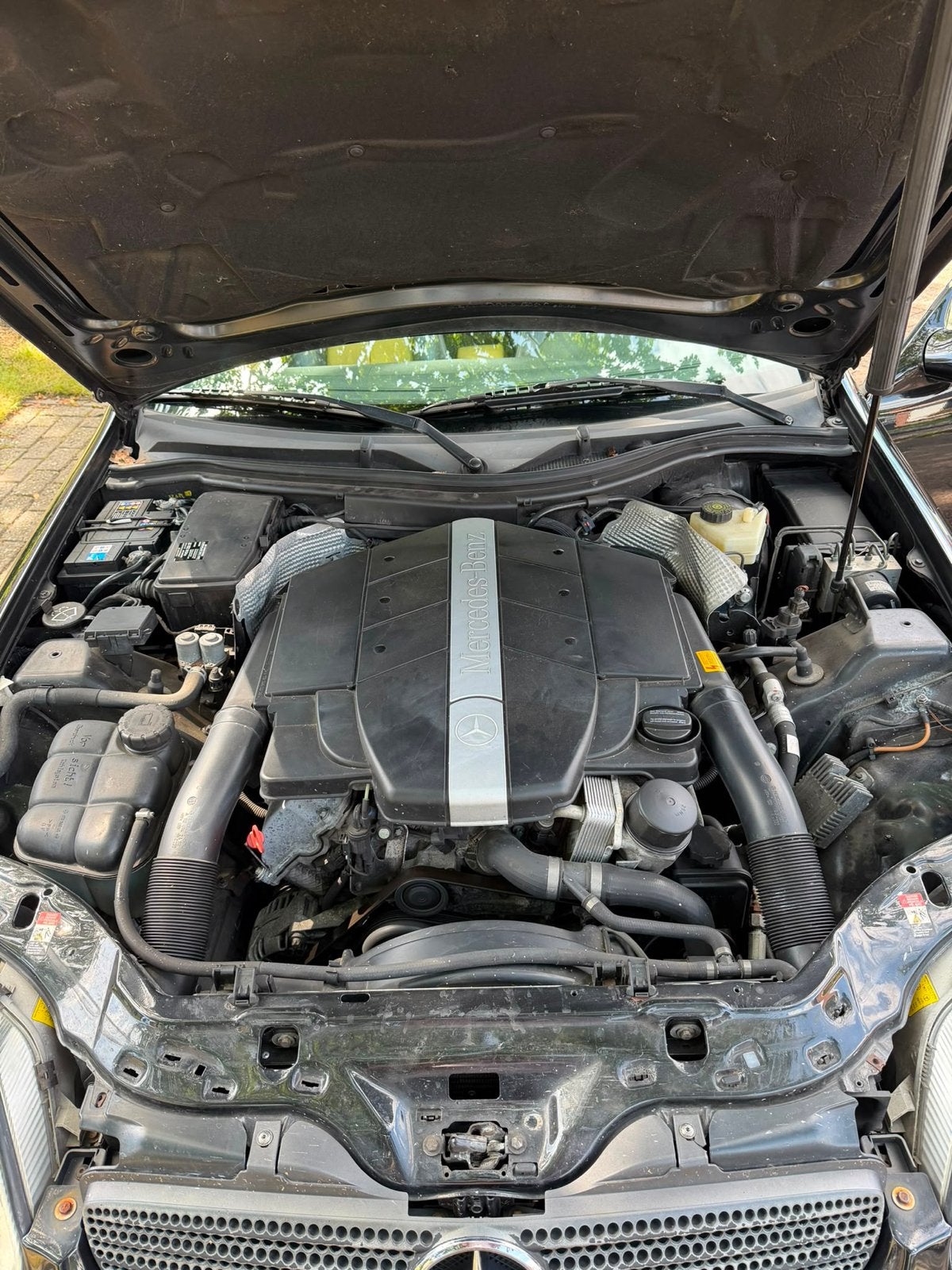 Mercedes-Benz SLK 3.2 Slk320 Roadster AUT 2002 Zwart, Auto's, Cabriolet, Onderhoudsboekje, 6 cilinders, 217 pk