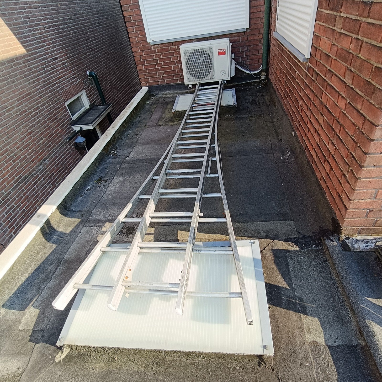 Ladder  2 delig, Ophalen, Gebruikt, 4 meter of meer