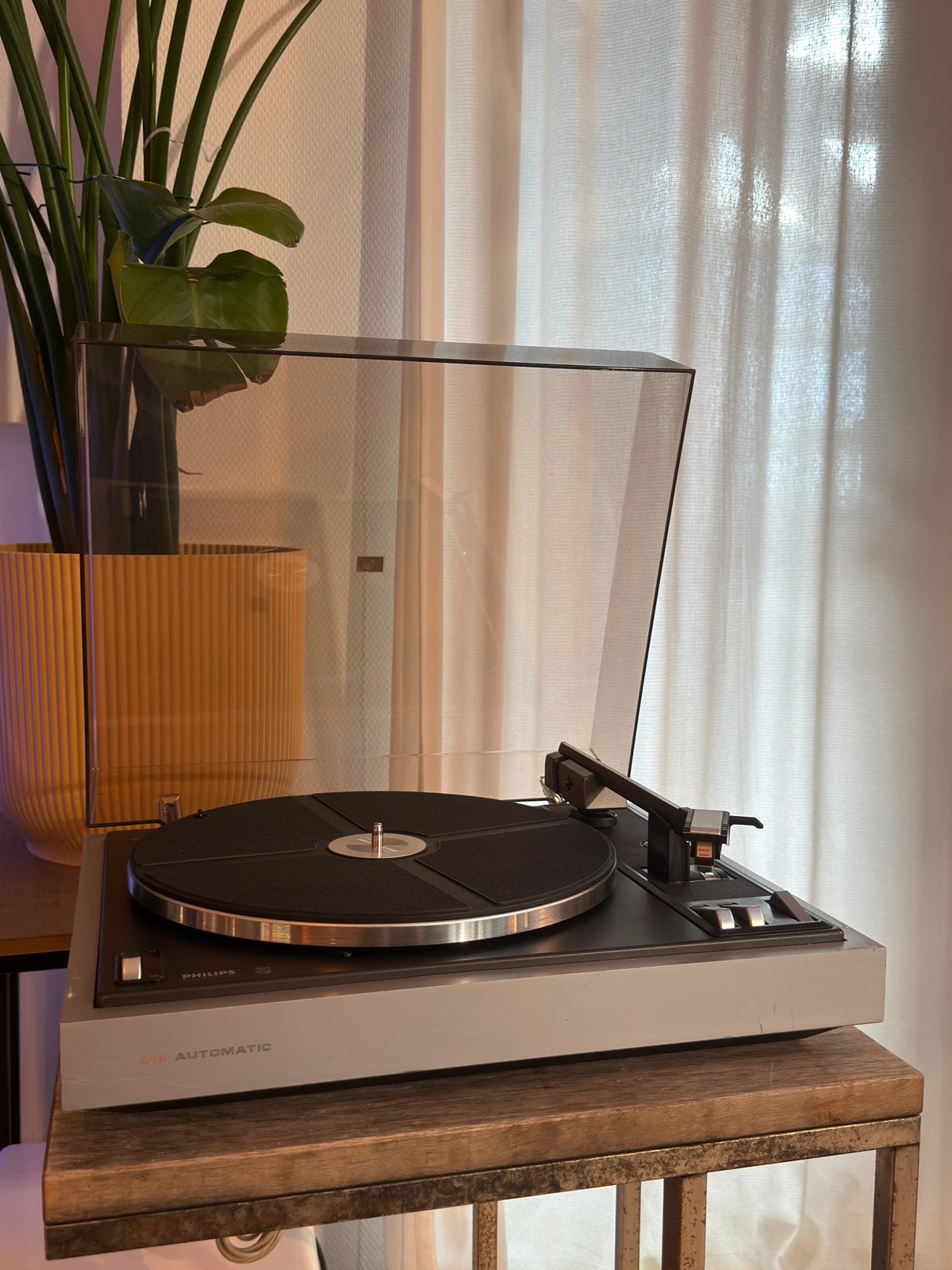 Vintage Philips 418 automatische platenspeler, Philips, Verzenden, Automatisch, Zo goed als nieuw