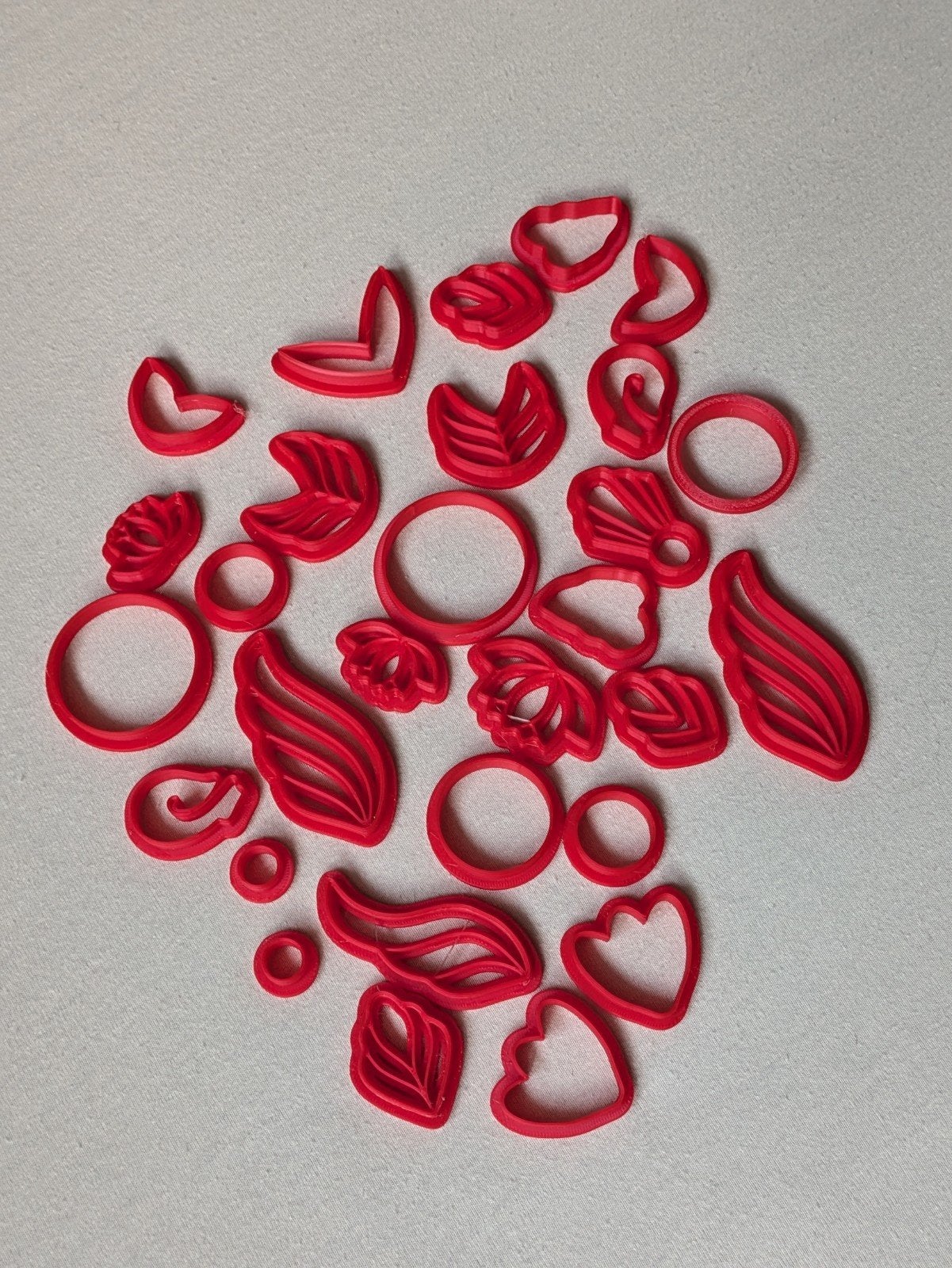 Diverse Koek- of Klei Uitsteekvormpjes (2-7cm), Hobby en Vrije tijd, Ophalen of Verzenden, Nieuw, Kunststof, Rood