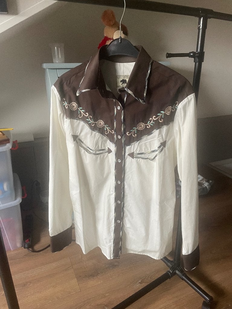 Western shirt dames, Ophalen of Verzenden, Zo goed als nieuw, Maat 38/40 (M), Meerkleurig