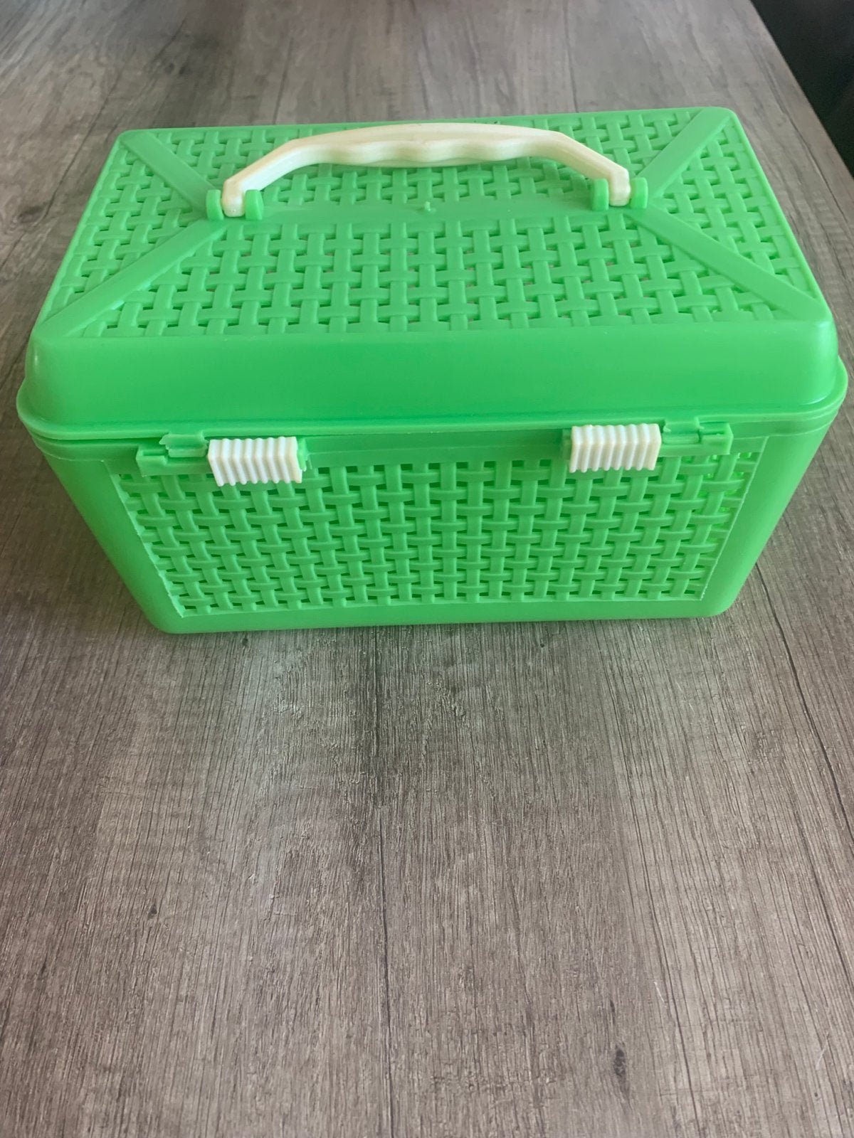 Vintage Lega Italy kunststof mandje groen, Verzamelen, Retro, Ophalen of Verzenden