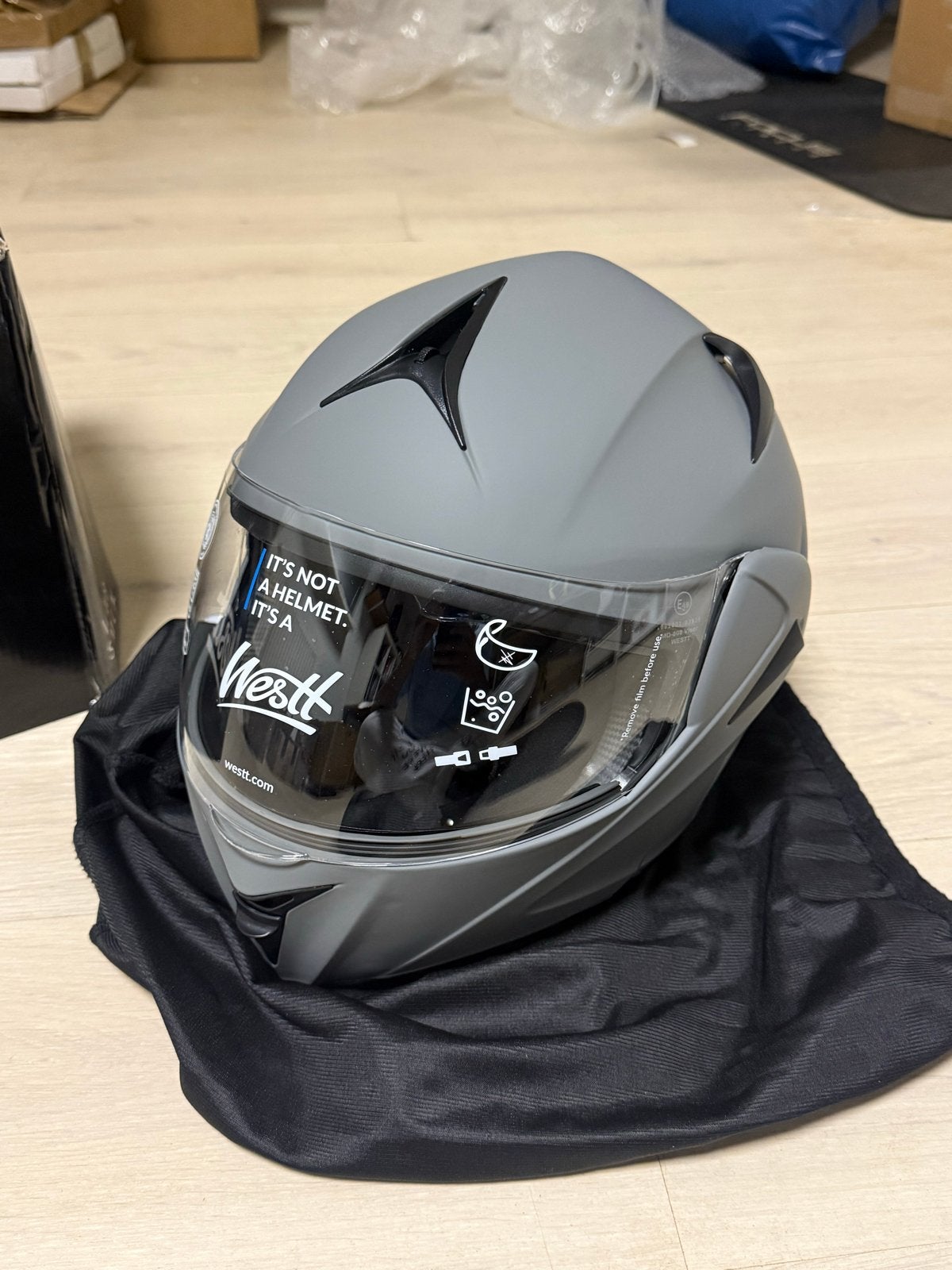 Westt Integraalhelm - Mat Grijs - Nieuw in doos, Heren, XL, Ophalen of Verzenden, Integraalhelm