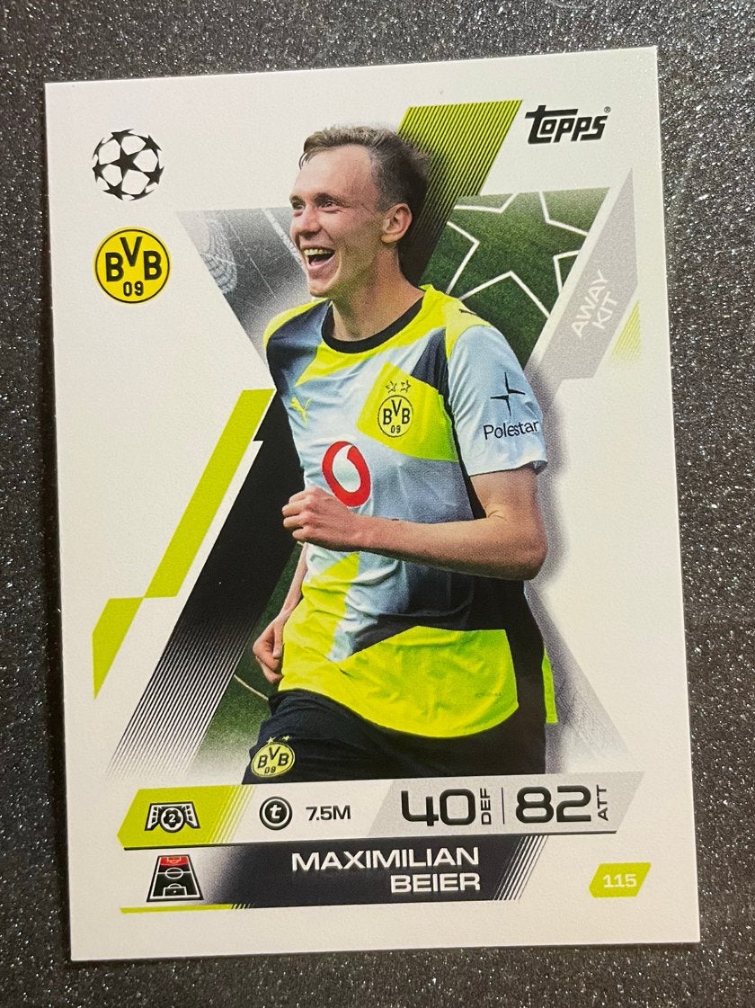 Topps MA EXTRA 25/26   AWAY KIT   BEIER   BORUSSIA DORTMUND, Verzenden, Zo goed als nieuw, Plaatje