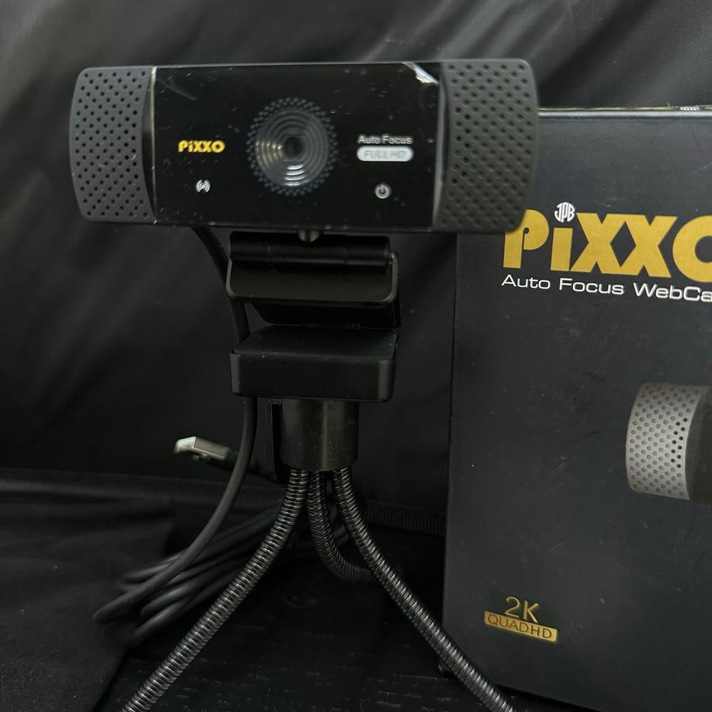 Pixxo Auto Focus WebCam 2K QuadHD - Nieuw in doos, Nieuw, Ophalen of Verzenden, H, Microfoon