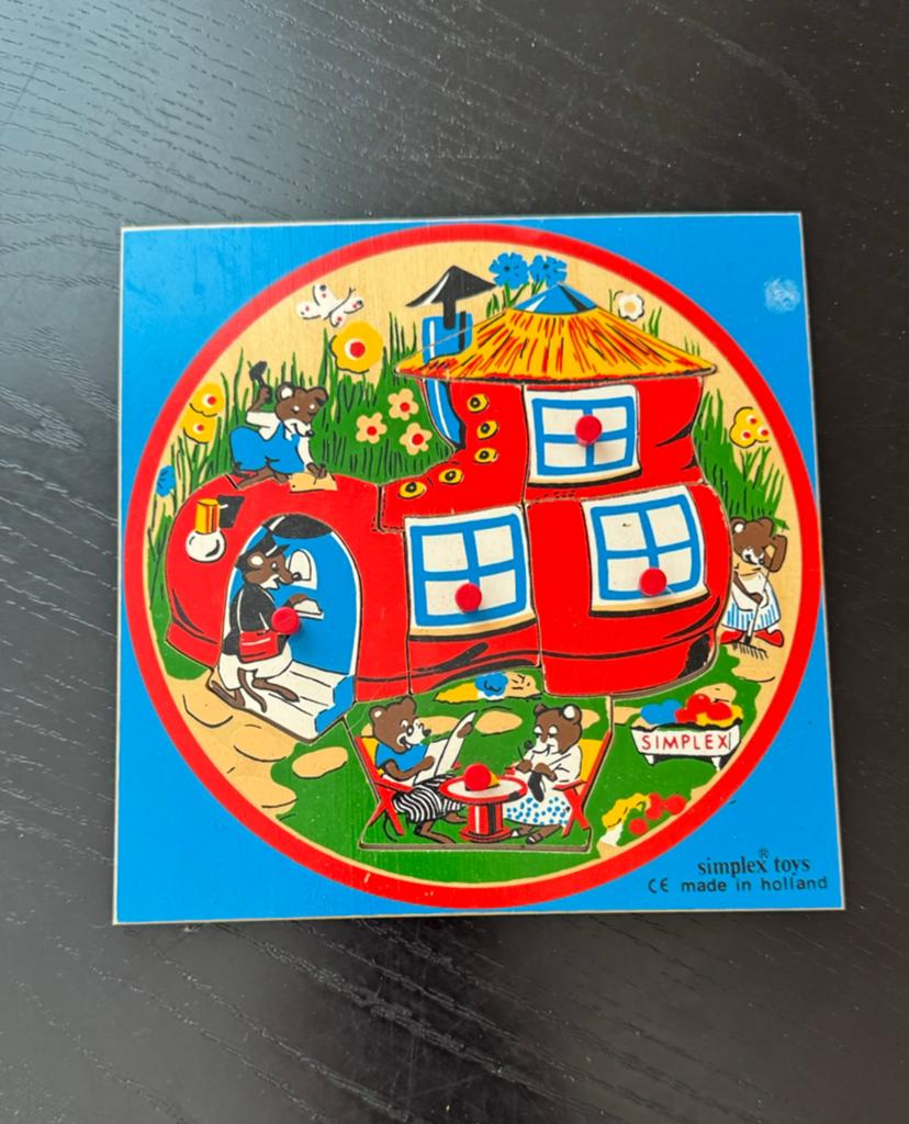 Houten puzzel., Ophalen of Verzenden, Zo goed als nieuw, Van hout, Minder dan 10 stukjes