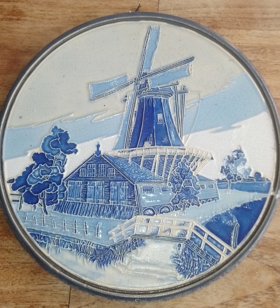 Relieftegel Rond, Westraven, Ophalen of Verzenden
