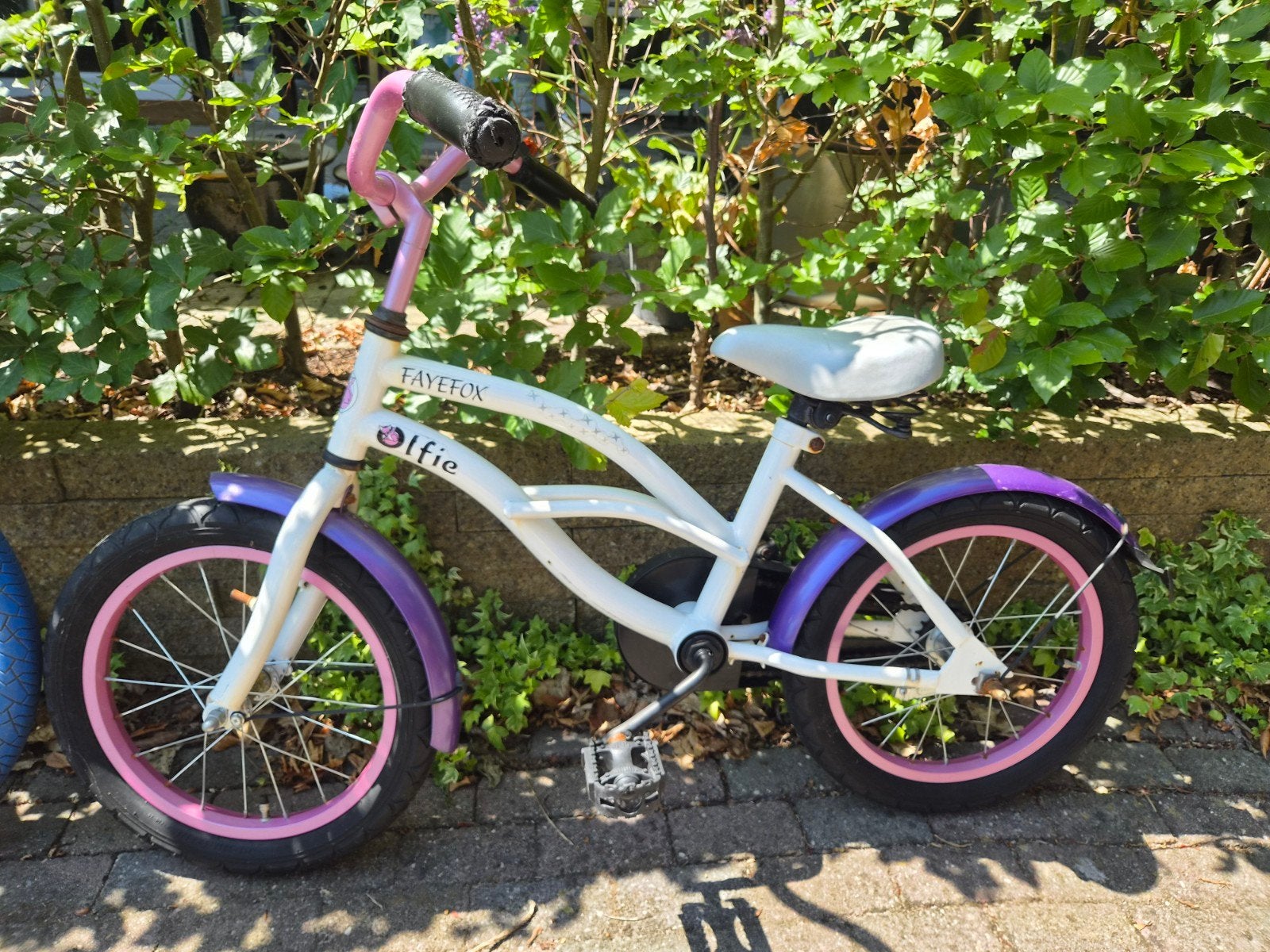 Fayefox Olfie Kinderfiets - Wit/Paars/Roze, Fietsen en Brommers, Ophalen of Verzenden