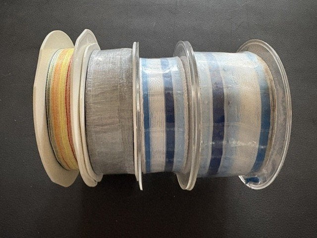 Diverse 4 rollen linten op rol - decoratie en hobby, Ophalen of Verzenden, Nieuw, Lint, Band of Elastiek