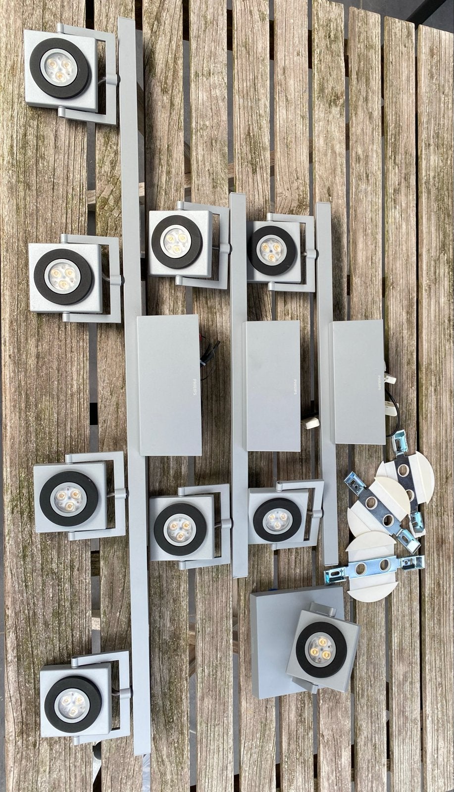 Philips Design LED opbouwspots 1x4, 2x2 en 1x1, Ophalen, Gebruikt, Overige fittingen, LED
