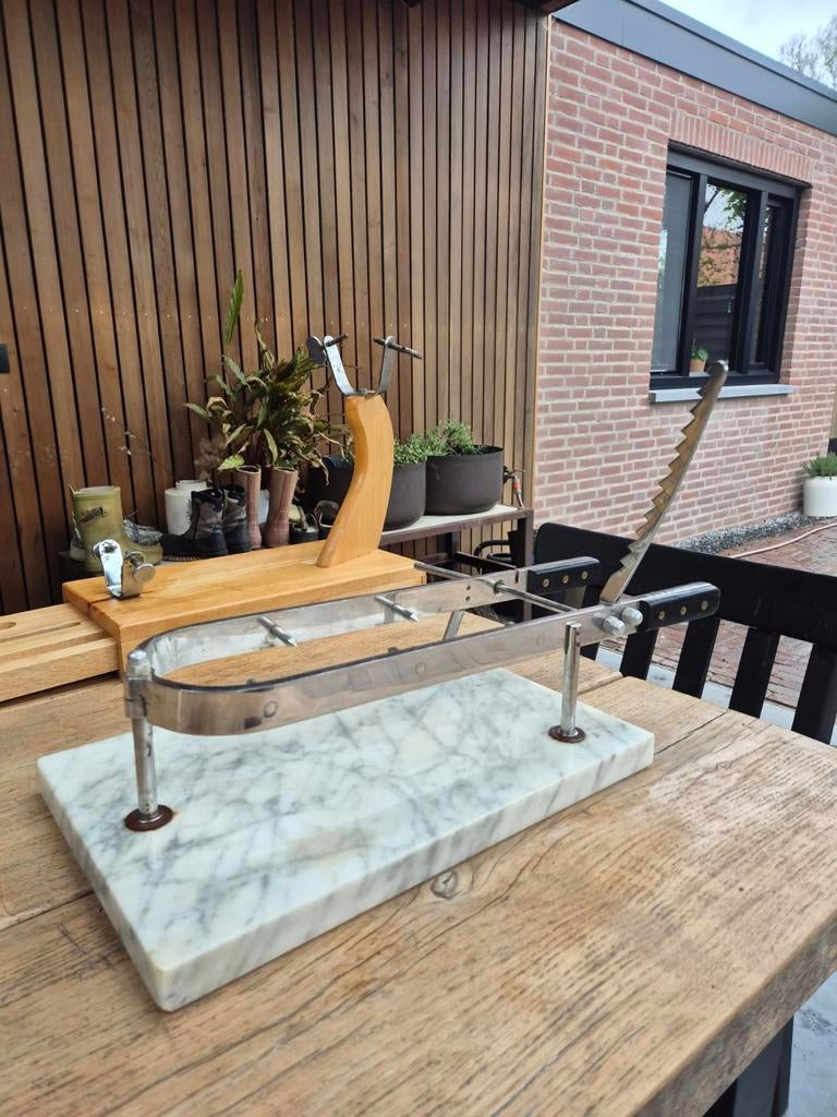 Hamklem, wildklem, jachtklem, bbq vleesklem hout en marmer, Ophalen, Gebruikt