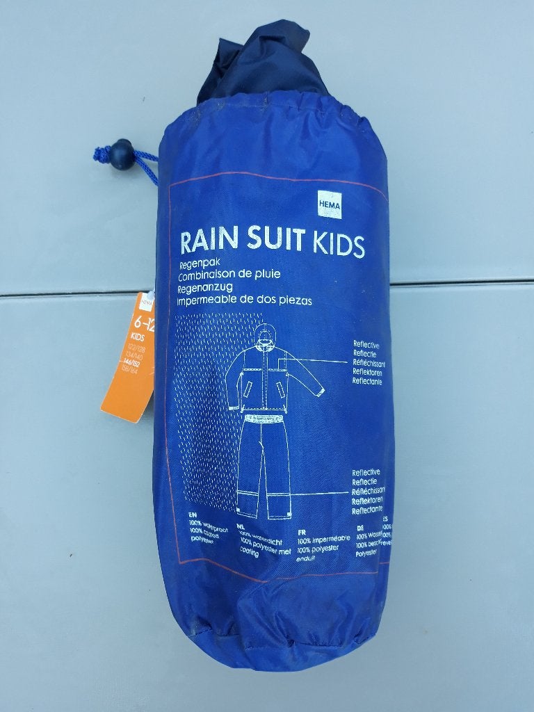 Hema Regenpak Kids - Maat 6-12 jaar, Caravans en Kamperen, Regenkleding, Verzenden, Gebruikt, Regenpak, Kinderen