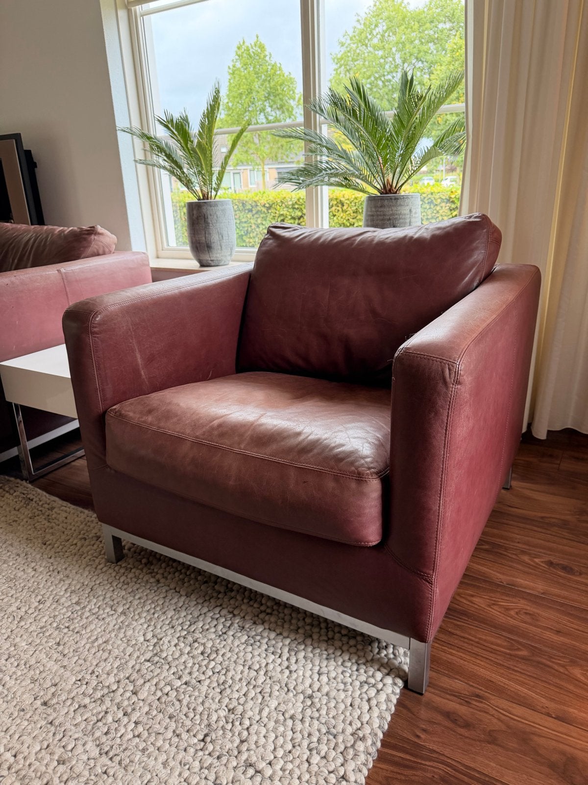 Leren fauteuil Machalke & Machalke Collection, Ophalen, Gebruikt, Twee, Bruin