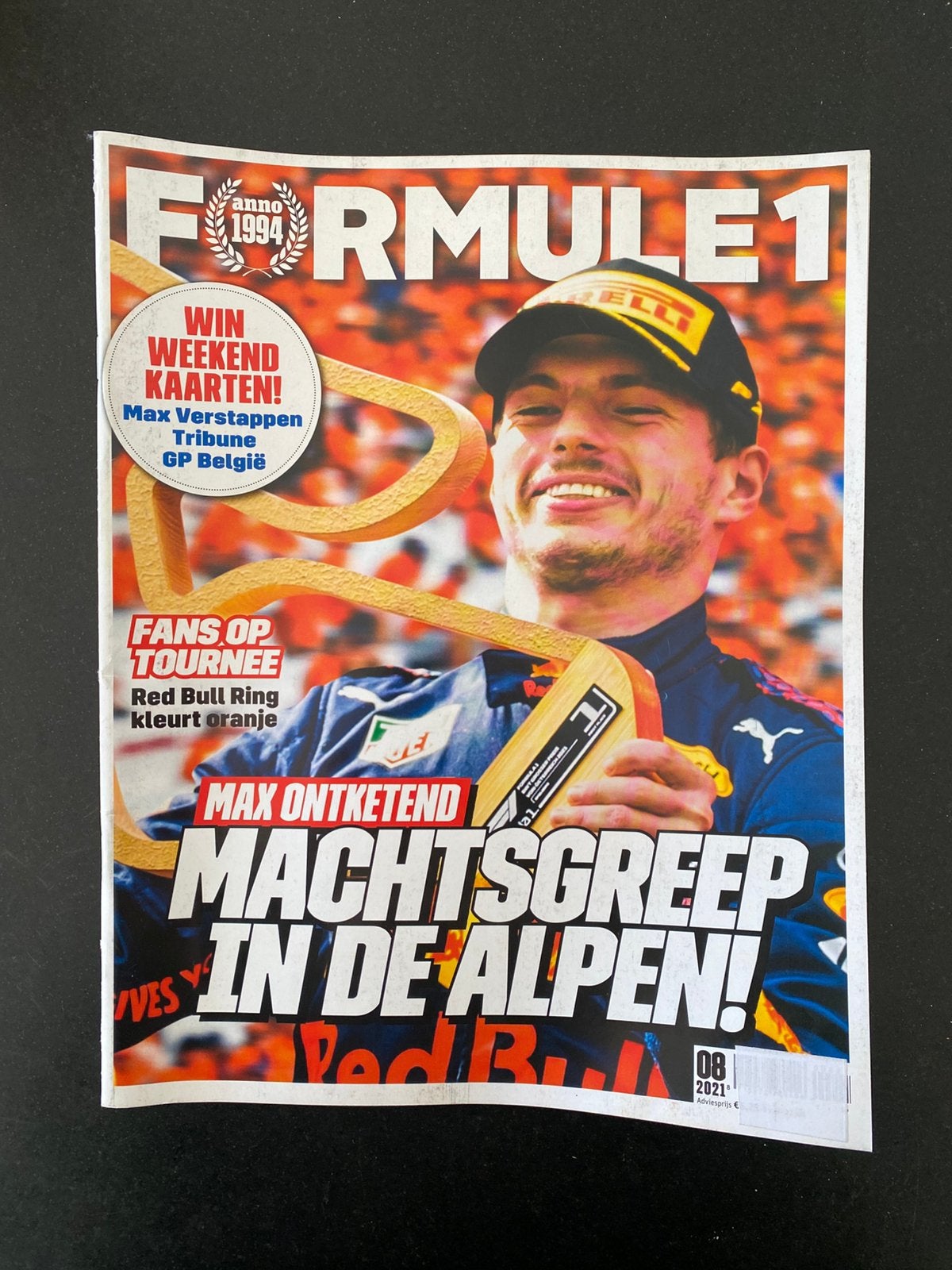 Formule 1 Magazine 2021 nr. 8 – Max Verstappen Red Bull, Ophalen of Verzenden, Zo goed als nieuw, Sport en Vrije tijd