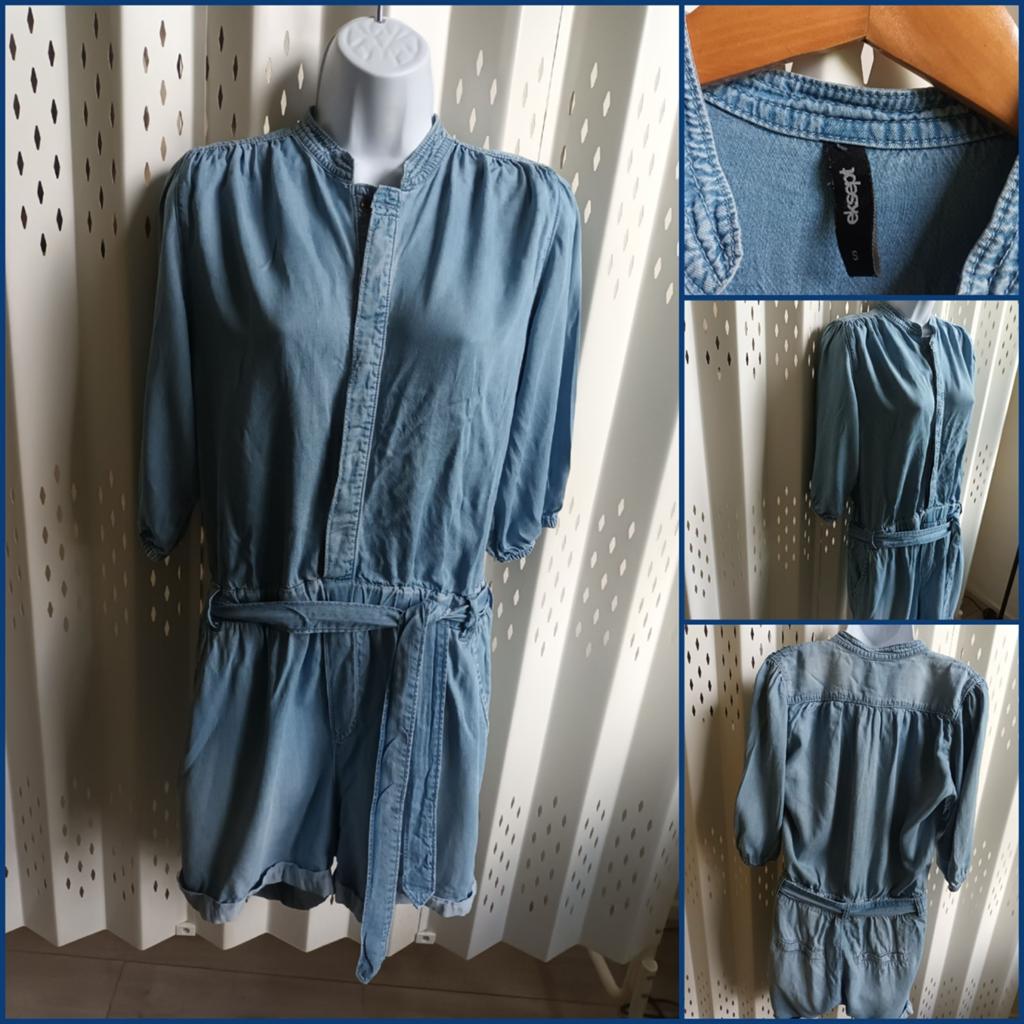 Eksept Suzy Jumpshort - Denim Jumpsuit Maat S/M, Blauw, Ophalen of Verzenden, Zo goed als nieuw, Eksept