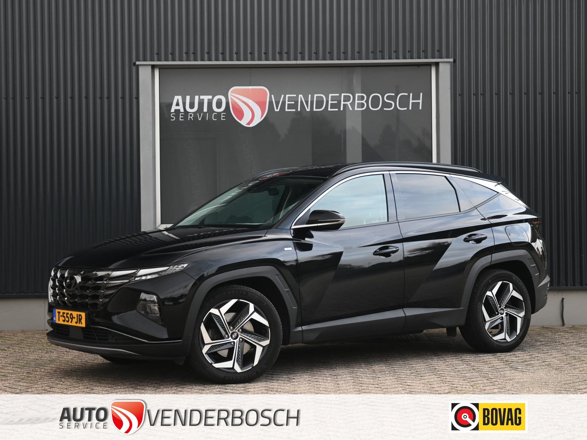 Hyundai Tucson 1.6 T-GDI HEV Premium | Leder | Stoelkoeling, Auto's, Euro 6, 4 cilinders, 1650 kg, Zwart