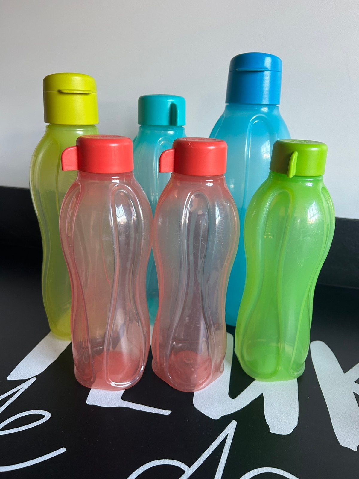 Tupperware flessen 6st, Ophalen of Verzenden, Gebruikt, Overige kleuren, Drinkfles