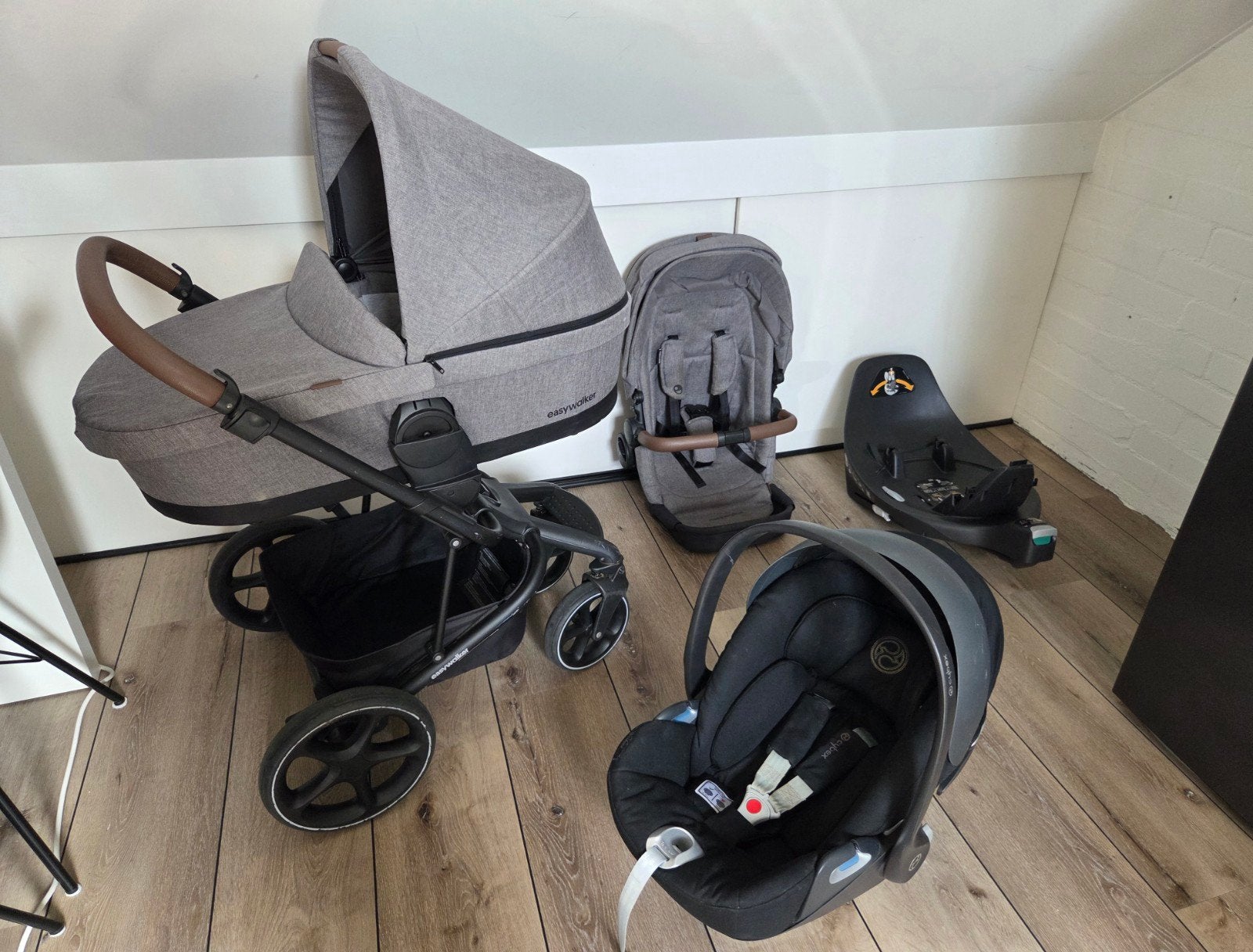 Easywalker Harvey 3 kinderwagen met cybex autostoel + isofix, Gebruikt, Combiwagen, Met autostoeltje, Ophalen