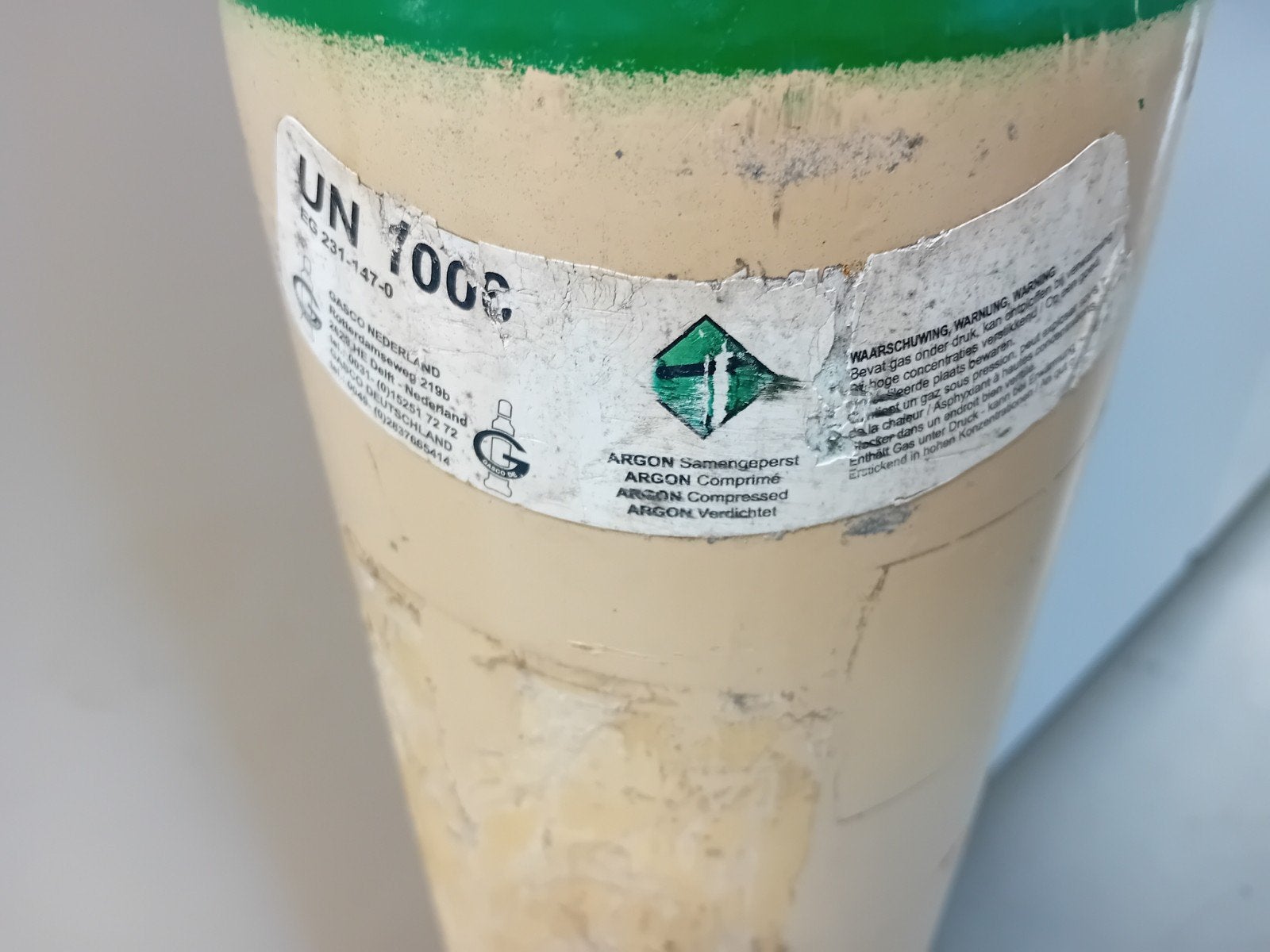 10liter Argon Gasco Lascilinder gevuld € 195,00, Ophalen, Nieuw, 150 tot 200 cm, Hout